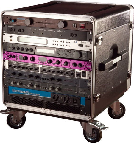 Gator Cases GRCBASE14 14U Rack Base w/ casters  for Console Audio Racks