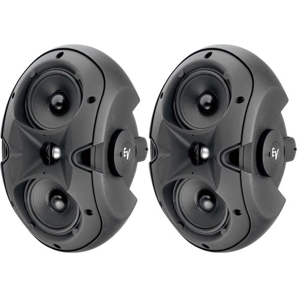 Electro Voice EVID42T 2-Way Twin 4" Woofer and 1" Horn Loaded 100 X 90 Tweeter, Transformer. Black