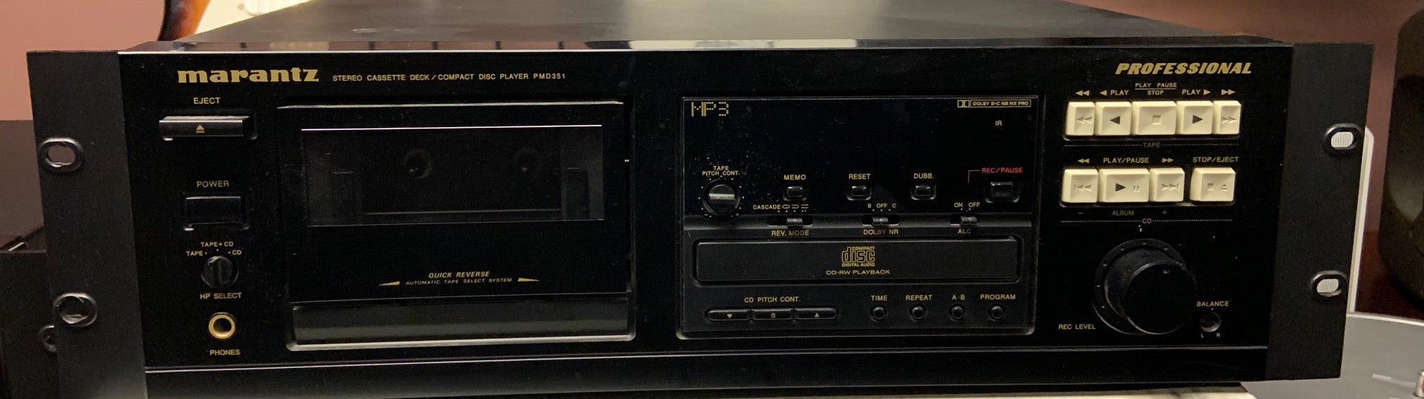 実働品】marantz PMD-350 CD・カセットデッキ