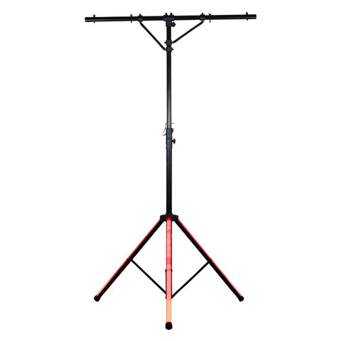American DJ LTS Color is a Lighting T-Bar Stand with LED Lighting Built into the Tripod Legs Extends up to 137 Inches - Image 1