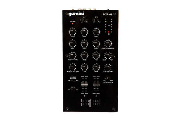 Gemini MXR-01 6" 2 Channel Pro DJ Mixer