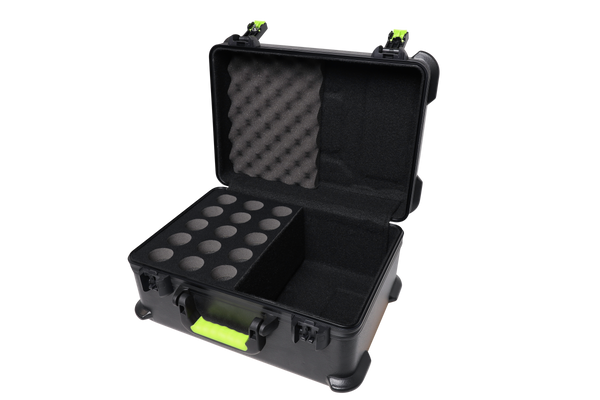Molded Case w/ Drops for (15) Mics - TSA Latch