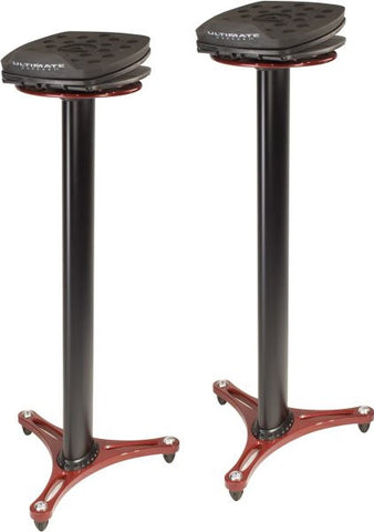 Ultimate Support MS100R MS-100 Studio Monitor Stand;  PAIR;  Red