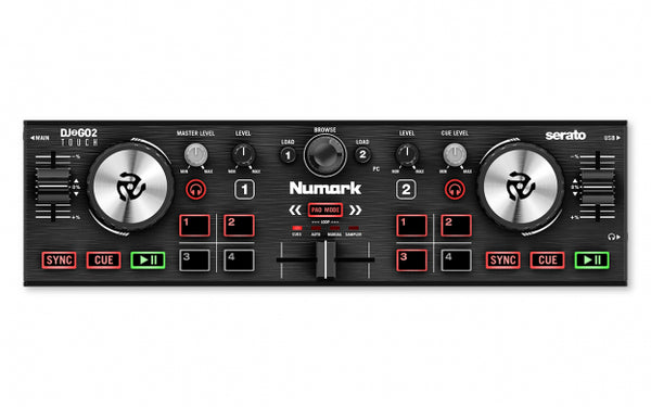 Numark DJ2GO2 Touch - Pocket DJ Controller with Capacitive Touch Jog Wheels