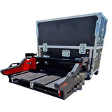 Digico Q225 Quantum 225 Flip-Ready Hydraulic Console Easy Retracting Lifting Flight Case with 2U Rack and wheels