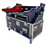 Digico Q225 Quantum 225 Flip-Ready Hydraulic Console Easy Retracting Lifting Flight Case with 2U Rack and wheels