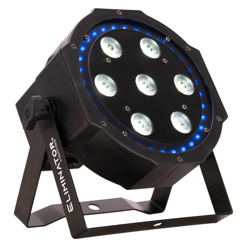 LP-8R  7x 8W Quad (RGBW) w/ RGB Ring Par