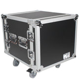 10U Space Shockproof Amp Rack ATA Flight Case 24 In Depth W-Casters