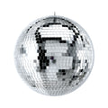 12" Mirror Disco Ball with 3/8" Glass Tiles | Bright Silver Reflective DJ Sphere with Hanging Ring