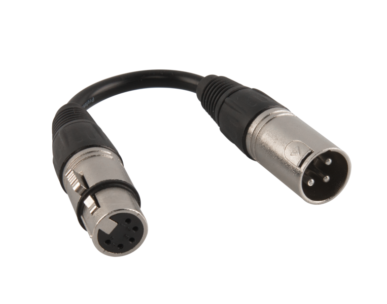 5-Pin Female to 3-Pin Male