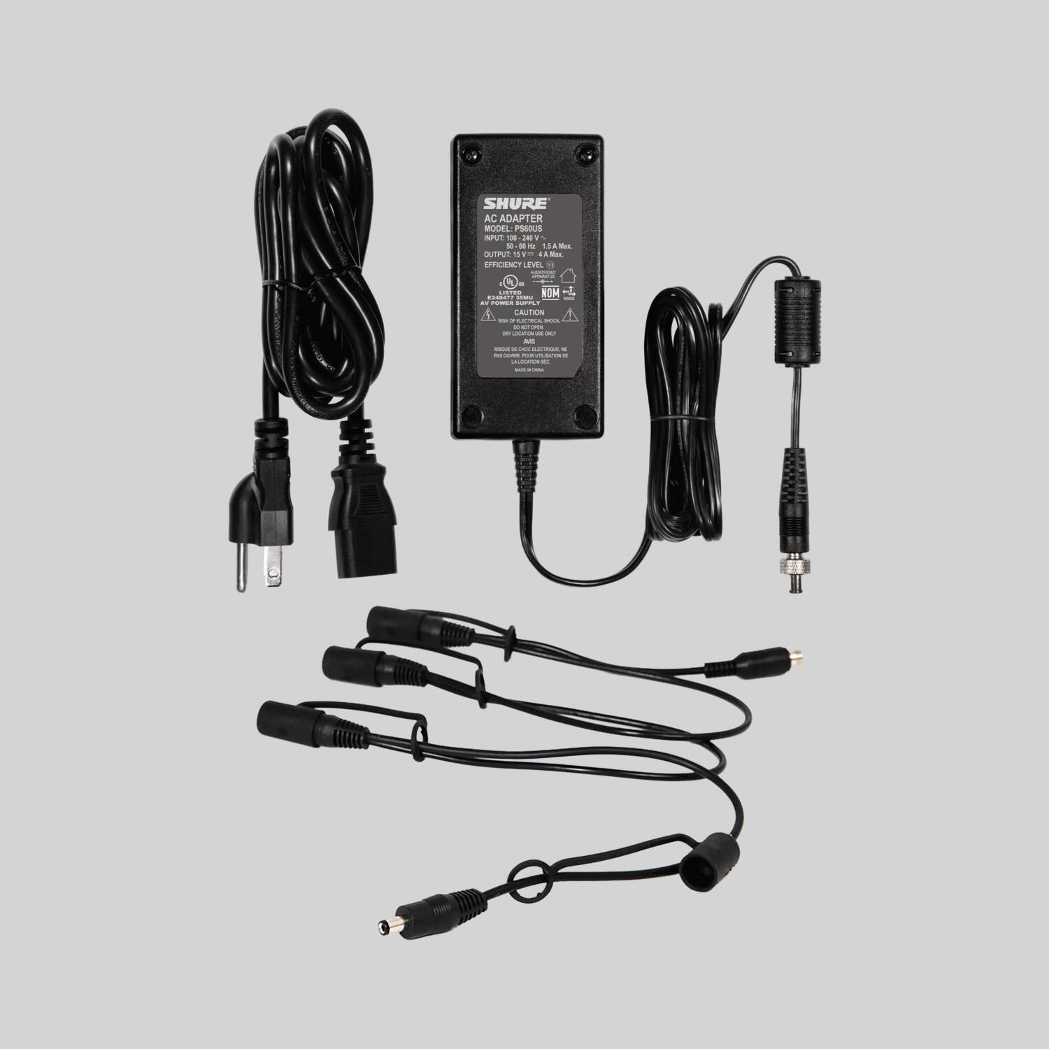 PS124 - In-Line Power Supply for Rack-Mountable Shure Wireless Receivers and/or PSM Transmitters