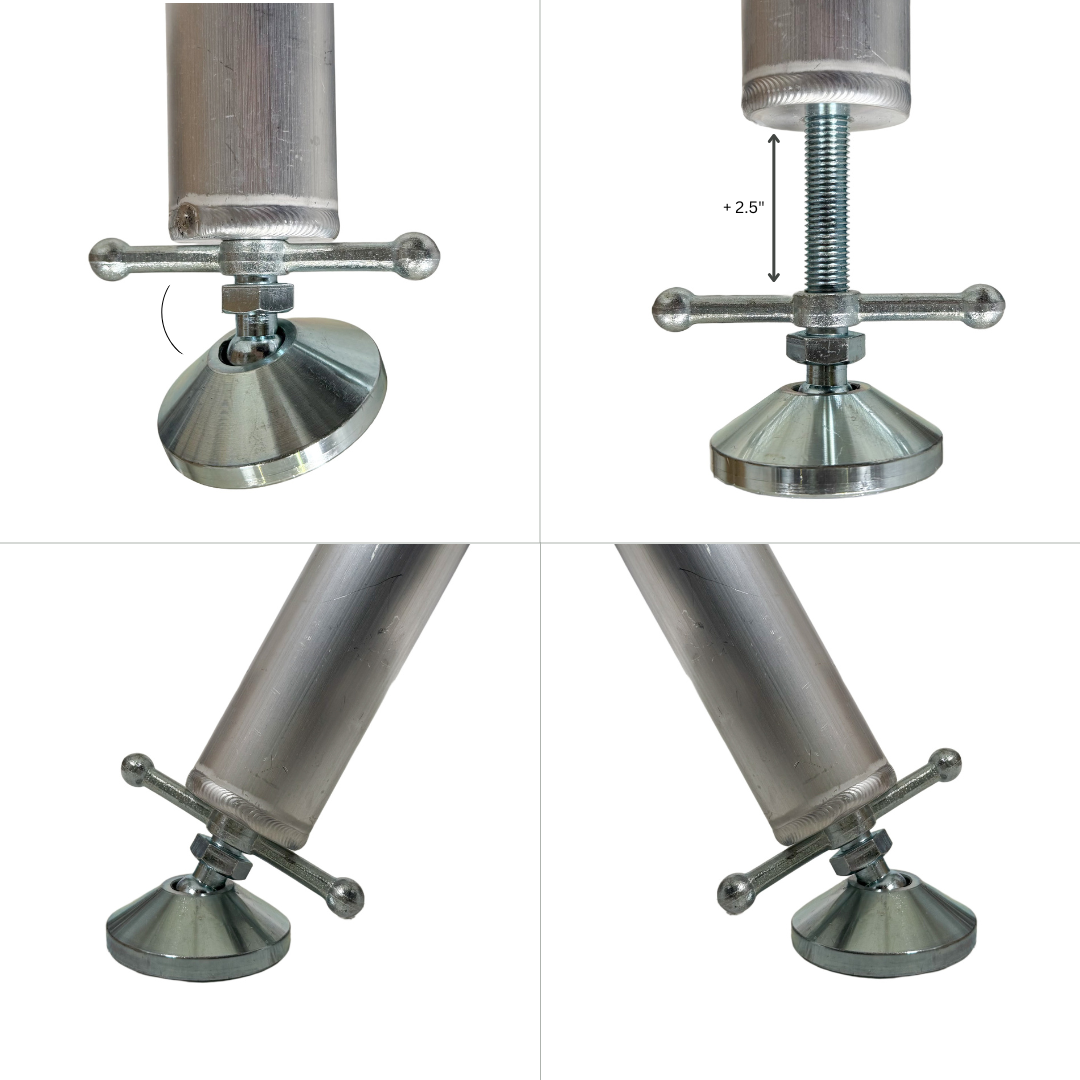 StageQ 12x24ft Portable Stage Platform Package with 9 Decks Event Staging System 28-48" Height