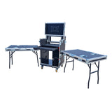 Mobile AV Broadcasting Streaming Recording Studio Workstation Case with 4U Top 12U Bottom