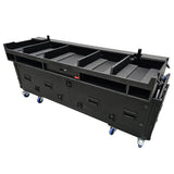 Flip-Ready Easy Retracting Hydraulic Lift Case for 4x Pioneer CDJ-3000 and DJM-V10 or A9 System