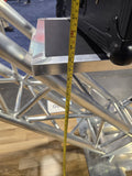 VERRAZANO V-Shape Aluminum Truss DJ Table with Elevated Monitor Shelves and 24" Base Plate