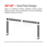 Goal Post Truss System - 19.75 Ft W x 9.20 Ft H - K SERIES Light Duty