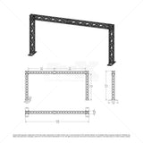 Goal Post Truss System - 19.75 Ft W x 9.20 Ft H - K SERIES Light Duty