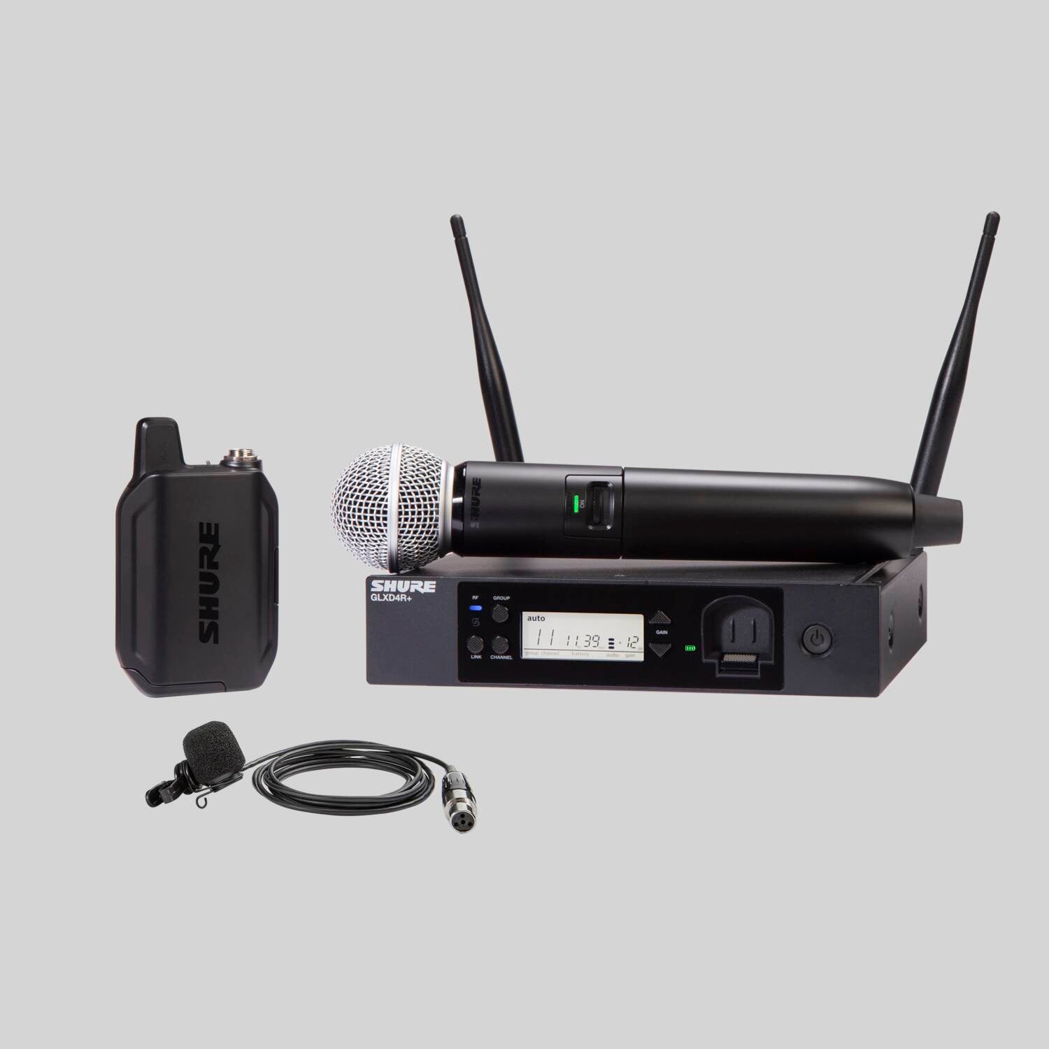 GLXD124R+/85M - Digital Wireless Combo System with SM58® Handheld and WL185m Lavalier Microphones