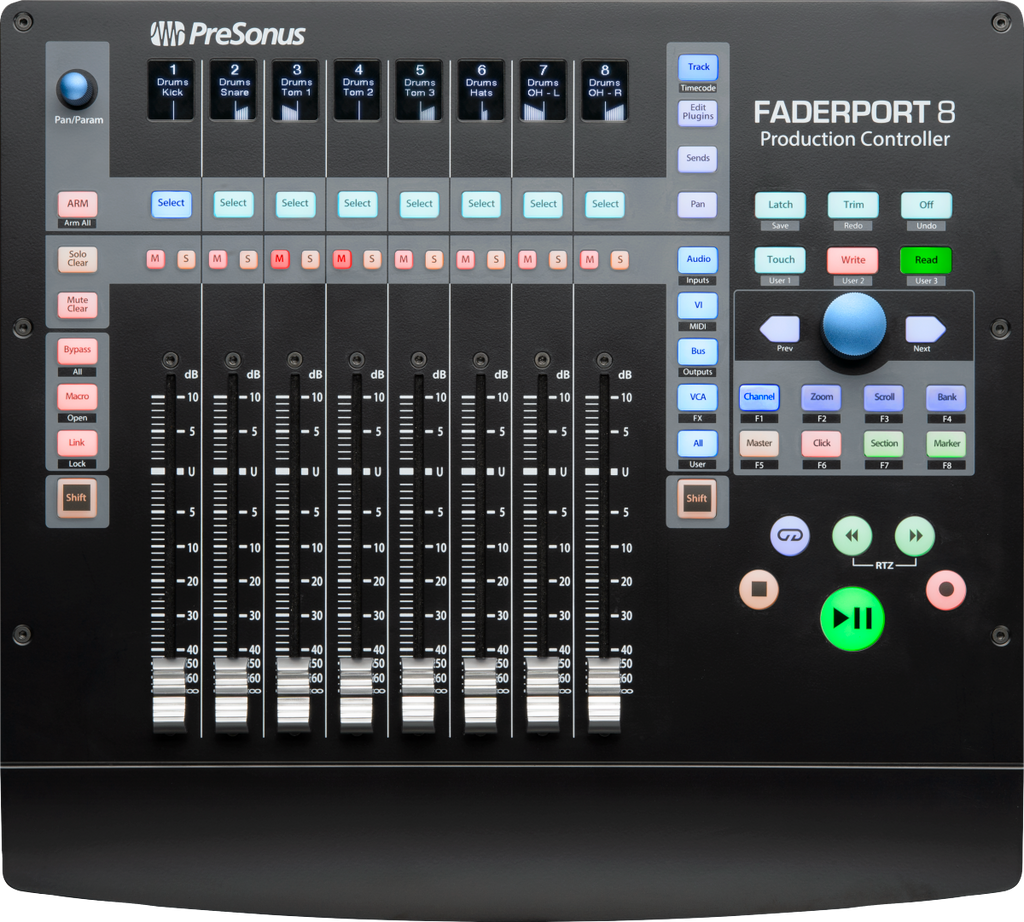 FaderPort® 8 Production Controller, Black, 120V