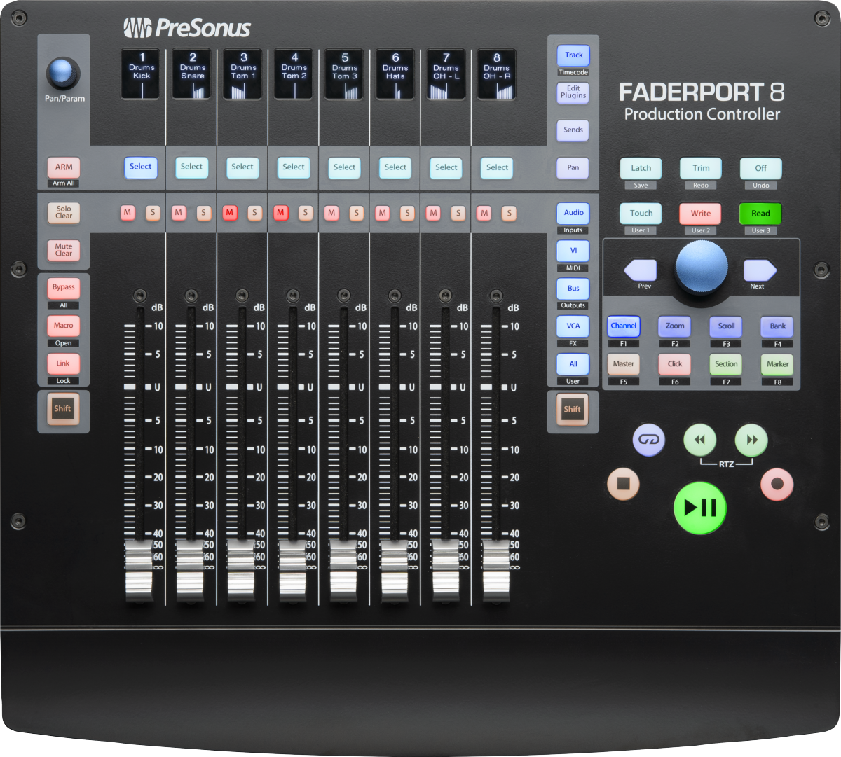 FaderPort® 8 Production Controller, Black, 120V