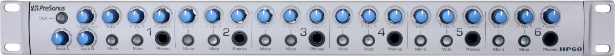 HP60 6-Channel Headphone Mixing System, Silver