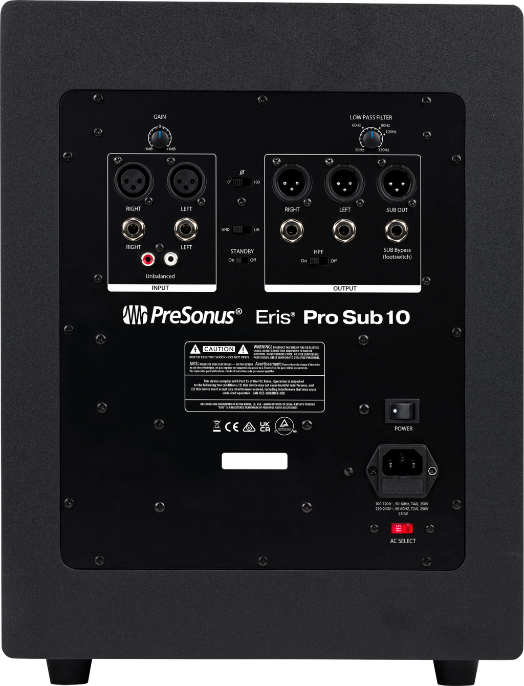 Eris® Pro Sub 10, Black, NA