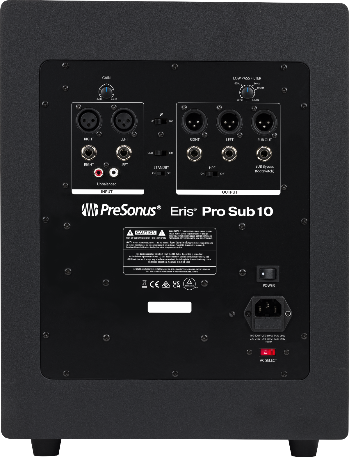 Eris® Pro Sub 10, Black, NA