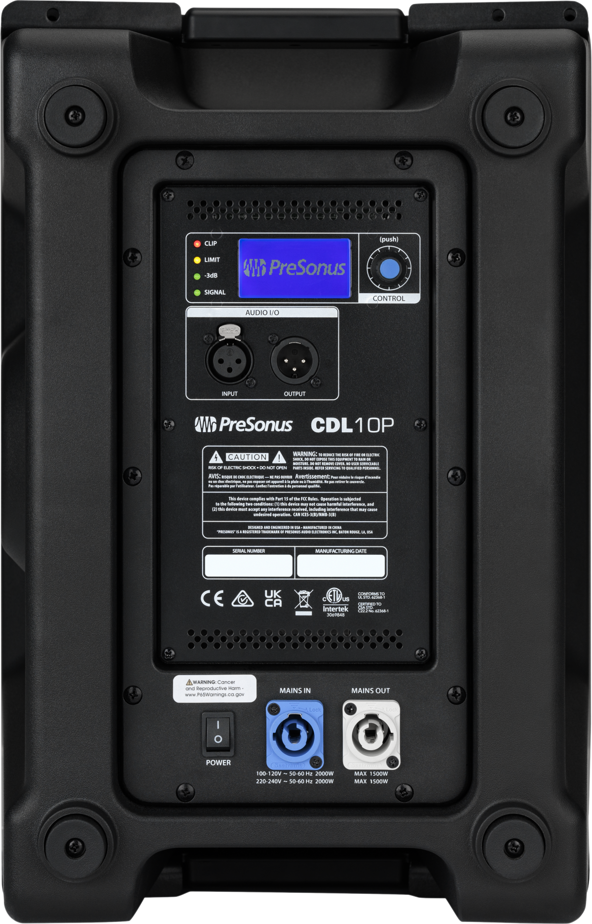CDL10P Constant Directivity Sound Reinforcement Loudspeaker, Black
