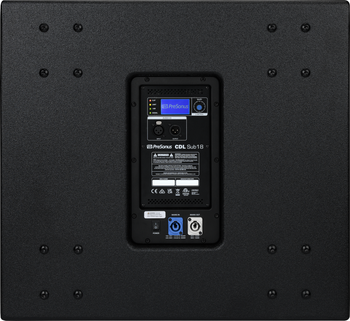 CDL Sub18 Active Subwoofer, Black