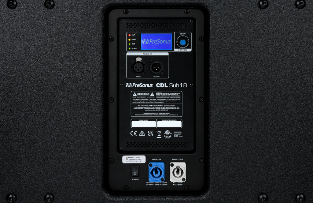 CDL Sub18 Active Subwoofer, Black
