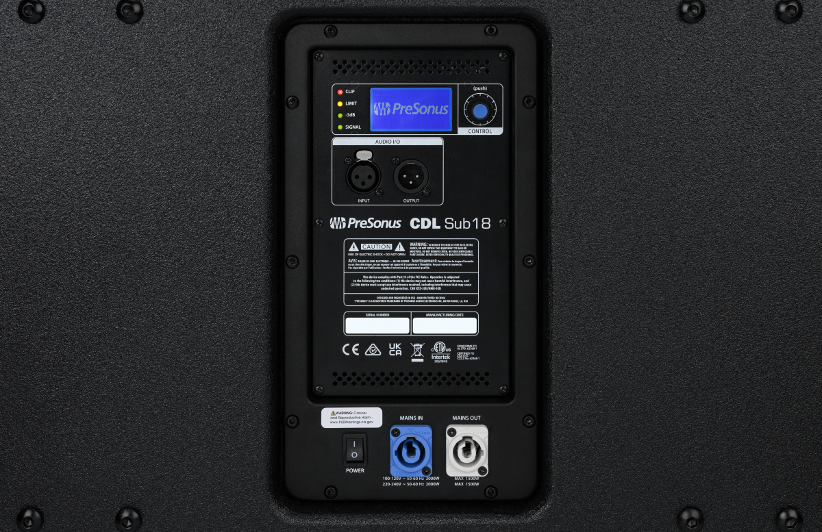 CDL Sub18 Active Subwoofer, Black
