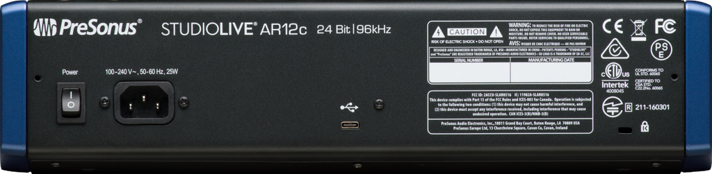 StudioLive® AR12c Analog Mixer, Blue