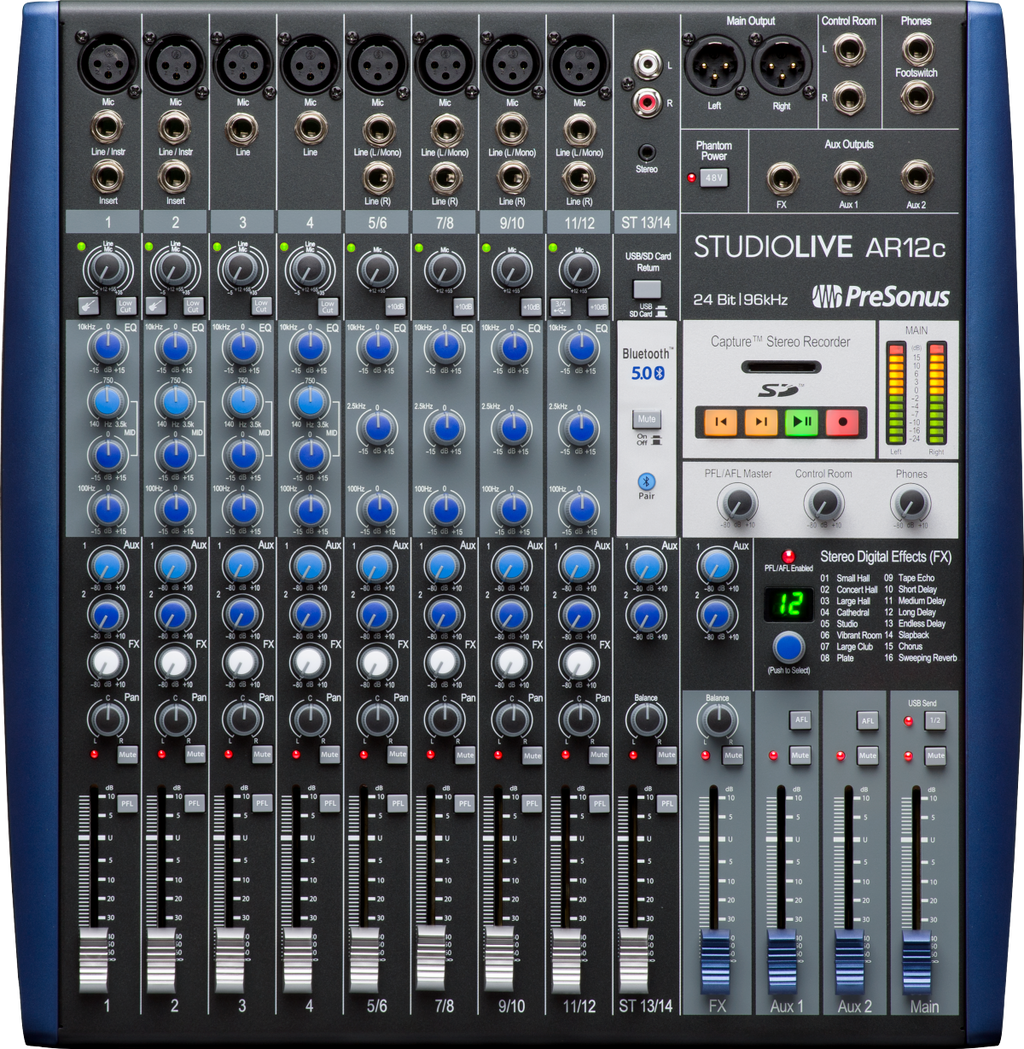 StudioLive® AR12c Analog Mixer, Blue