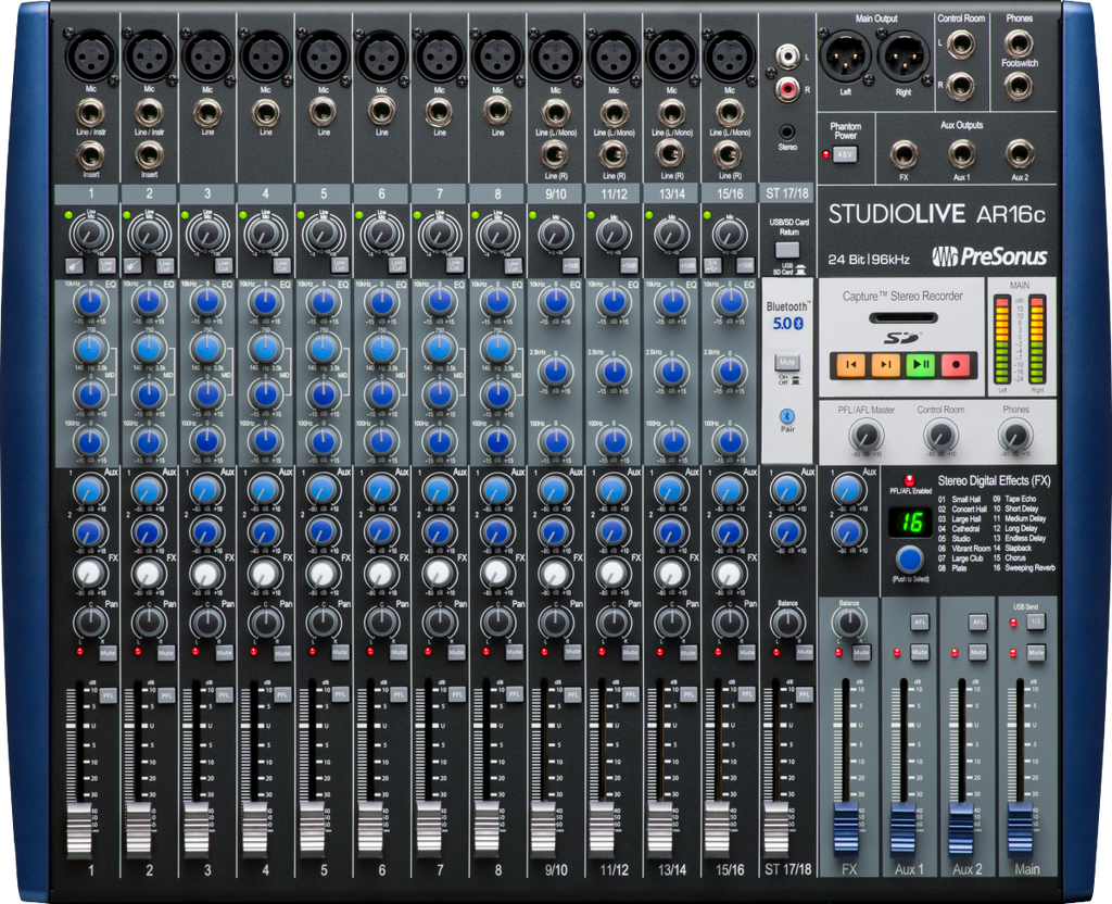 StudioLive® AR16c Analog Mixer, Blue