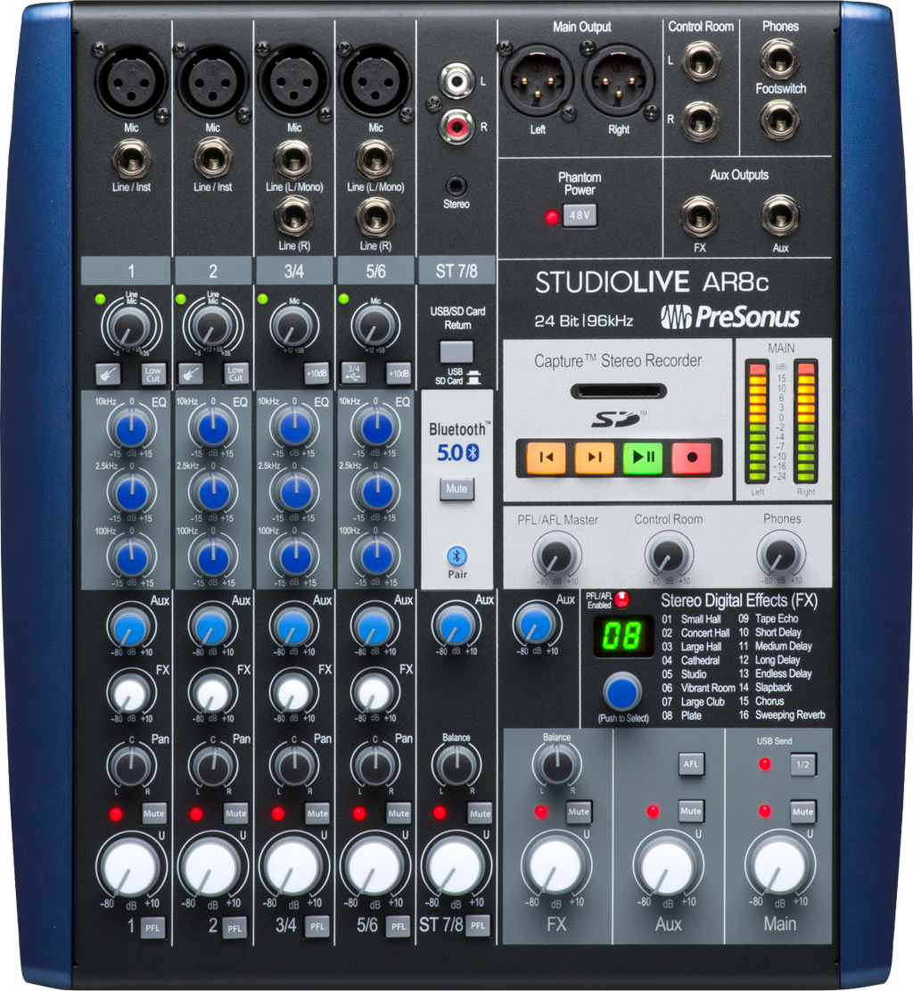 StudioLive® AR8c Analog Mixer, Blue