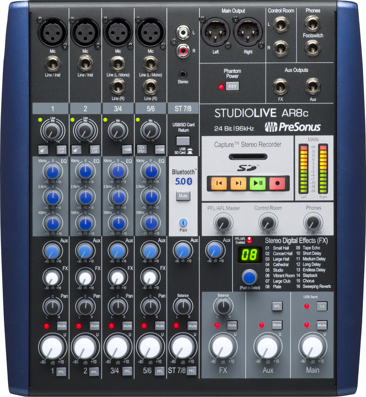 StudioLive® AR8c Analog Mixer, Blue