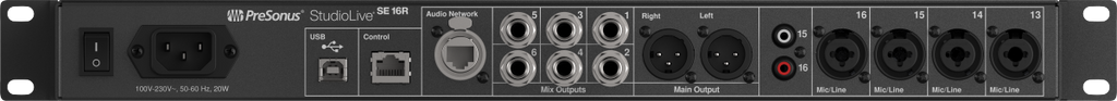 StudioLive® SE 16R Digital Rack Mixer, Black, NA