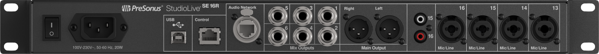 StudioLive® SE 16R Digital Rack Mixer, Black, NA
