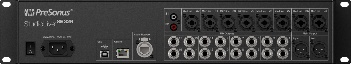 StudioLive® SE 32R Digital Rack Mixer, Black, NA