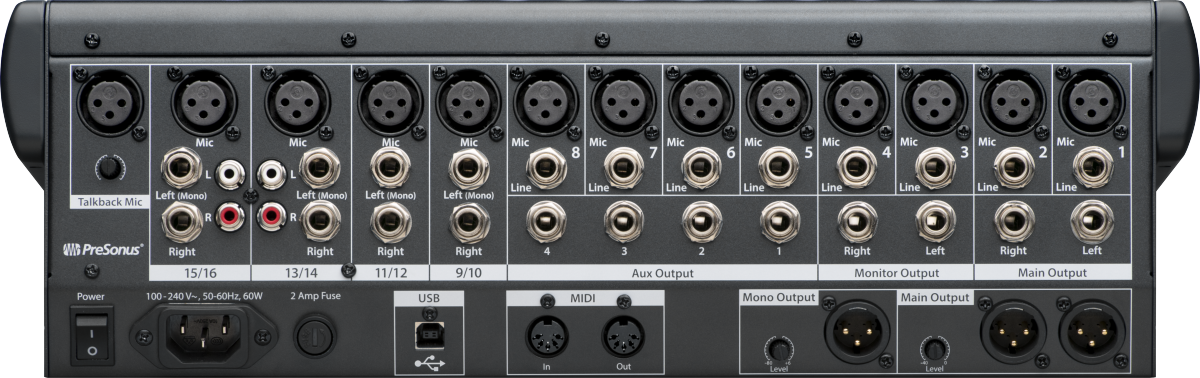 StudioLive® 16.0.2 USB Digital Console Mixer, Gray, NA