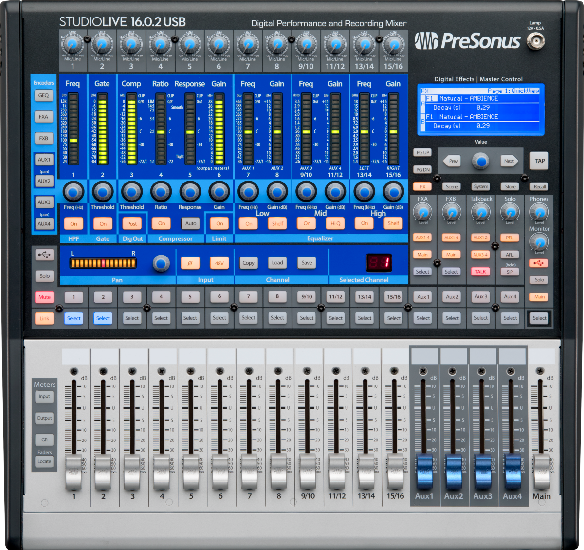 StudioLive® 16.0.2 USB Digital Console Mixer, Gray, NA