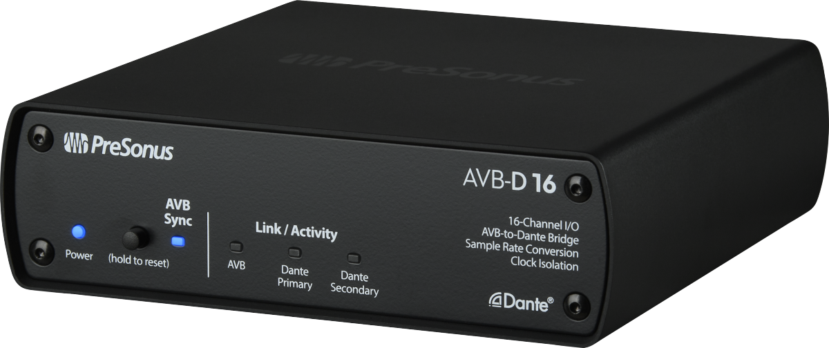 AVB-D16 Network Switch and Bridge, Black