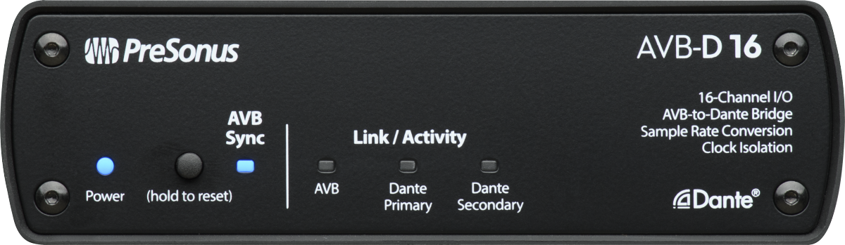 AVB-D16 Network Switch and Bridge, Black