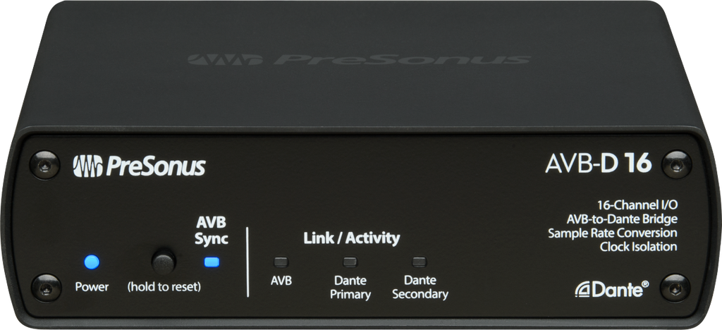 AVB-D16 Network Switch and Bridge, Black