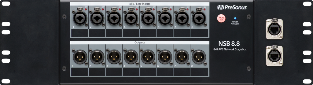 NSB 8.8 Networked Stage Box, Black