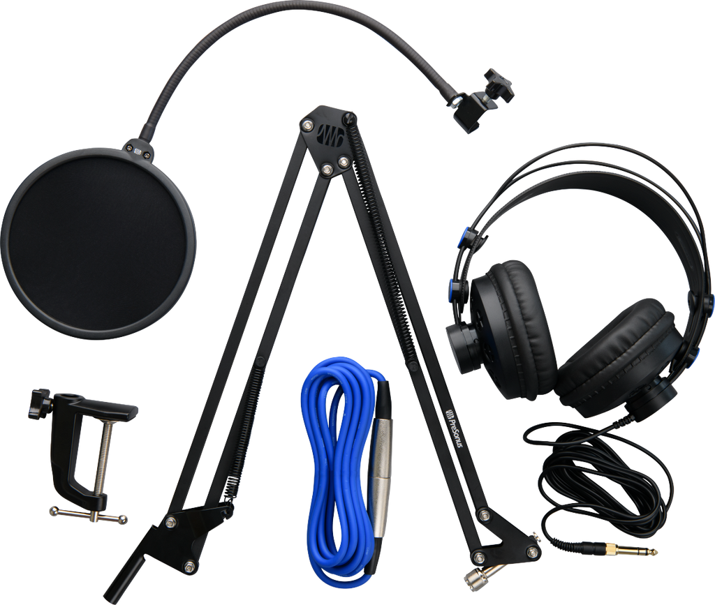 Broadcast Accessory Pack, Black with Blue Cable