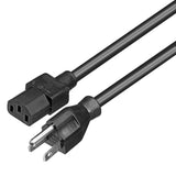 6 Ft. Power Cord NEMA 5-15P to NEMA 3-Prong 5-15R 14AWG Shielded Power Cable