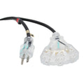 50' Ft. 120VAC NEMA 15 Male to 3 Outlet Female Power-Extension Cord 14 AWG