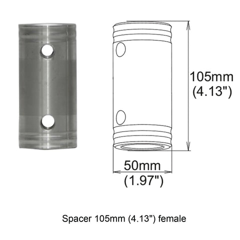 Spacer 105mm Female Coupler