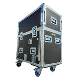 Yamaha DM7-EX Flip-Ready Hydraulic Console Easy Retracting Lifting 1U Rack Space Flight Case with wheels by ZCASE